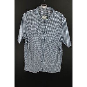 Costa hybrid tech button down plaid large